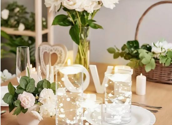 24pcs Glass Cylinder Vase Set for Table Centerpiece (1)